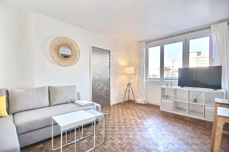 Living room - Furnished 1 bedroom - Paris 75015 - 14243