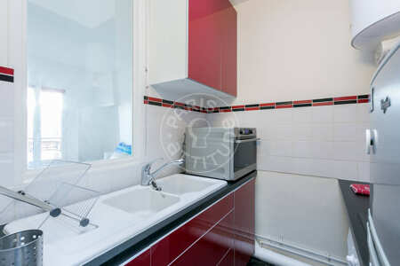 Küche Möblierte wohnung - 32m²  - 1 Zimmer - Trocadéro - Paris