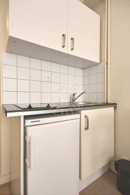 Kitchen Furnished studio - 14m²  - Jasmin / Mozart - Paris