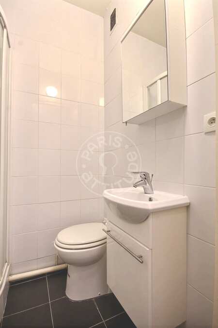 Bathroom Furnished studio - 14m²  - Jasmin / Mozart - Paris