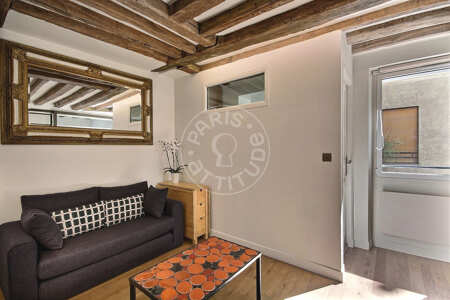 Living room Furnished apartment - 30m²  - 1 bedroom - Marx Dormoy - Paris