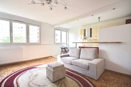 Salon Appartement meublé - 65m²  - 2 chambres - Courbevoie