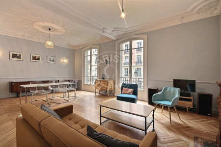 Sala Apartamento mobilado - 112m²  - 2 quartos - Notre-Dame de Lorette - Paris