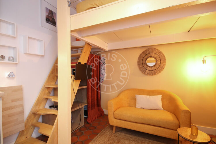 Living room - Furnished studio - Paris 75003 - 14296