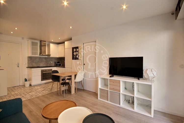 Living room - Furnished 1 bedroom - Courbevoie 92400 - 14301