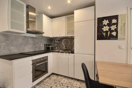 Cozinha Apartamento mobilado - 34m²  - 1 quarto - Courbevoie