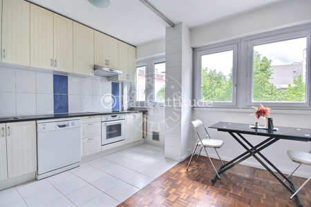 Kitchen Furnished apartment - 36m² - 1 bedroom - Porte de Saint-Cloud - Paris