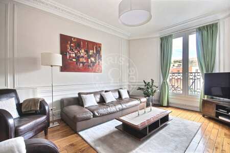Living room Furnished apartment - 99m²  - 3 bedrooms - Alésia - Paris