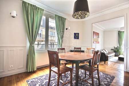 Dining room Furnished apartment - 99m²  - 3 bedrooms - Alésia - Paris
