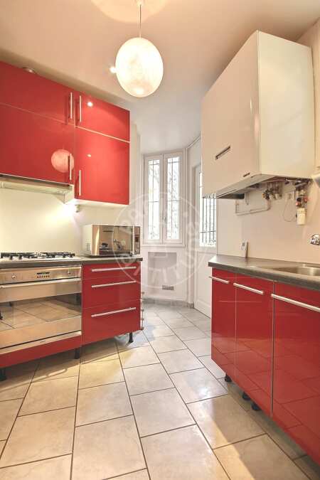 Kitchen Furnished apartment - 99m²  - 3 bedrooms - Alésia - Paris