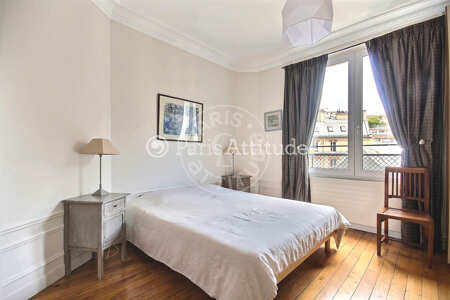 Bedroom Furnished apartment - 99m²  - 3 bedrooms - Alésia - Paris