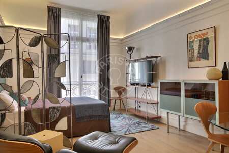 Living room Furnished studio - 35m²  - Champs-Elysées - Paris