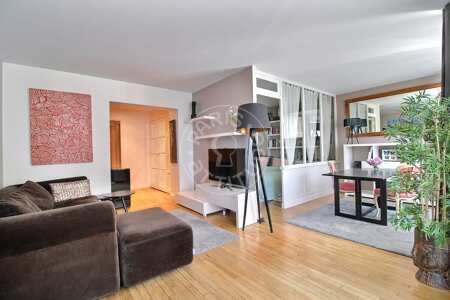 Living room Furnished apartment - 50m²  - 1 bedroom - Port Royal / Raspail - Paris