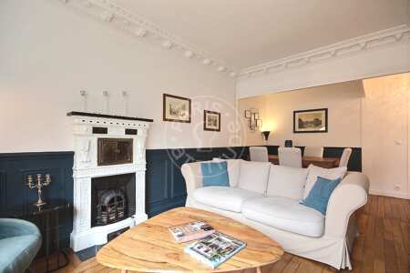 Wohnzimmer Möblierte wohnung - 57m²  - 2 Zimmer - Jules Joffrin - Mairie du 18ème - Paris