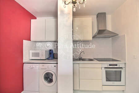 Kitchen Furnished apartment - 117m²  - 3 bedrooms - Trocadéro - Paris