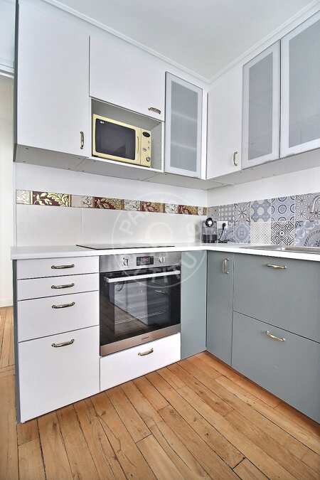 Cozinha Apartamento mobilado - 42m²  - 1 quarto - Nation - Paris