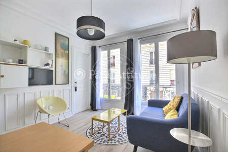 Living room Furnished apartment - 33m²  - 1 bedroom - Charonne - Paris