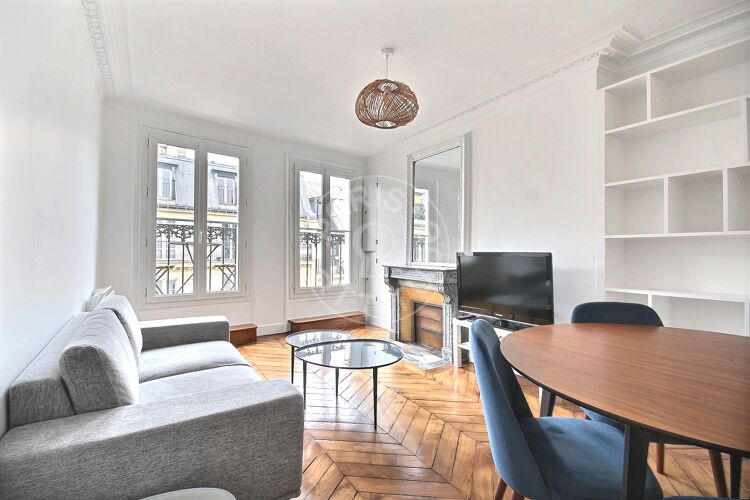 Living room - Furnished 1 bedroom - Paris 75003 - 14342