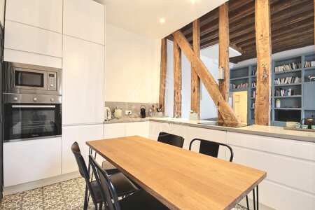 Cocina Piso amueblado - 50m²  - 2 dormitorios - Montorgueil - París
