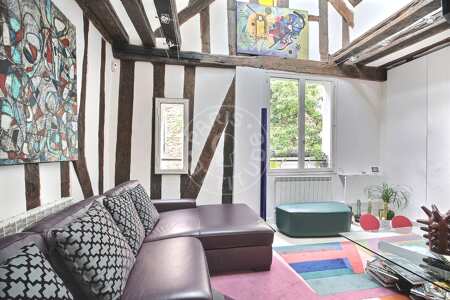 Wohnzimmer Möblierte wohnung - 56m²  - 2 Zimmer - Panthéon / Sorbonne - Paris