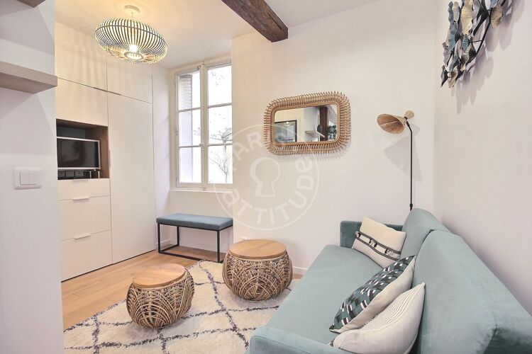 Living room - Furnished studio alcove - Paris 75007 - 14364