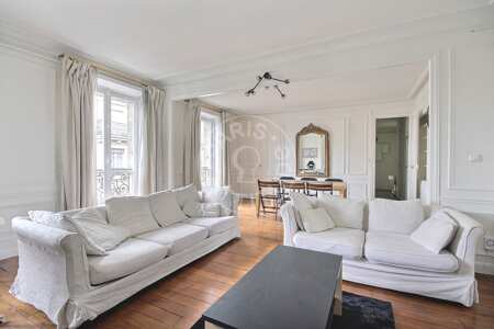 Salon Appartement meublé - 60m²  - 1 chambre - Oberkampf - Paris