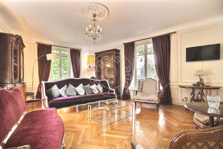 Living room - Furnished 3 bedrooms - Paris 75016 - 14375