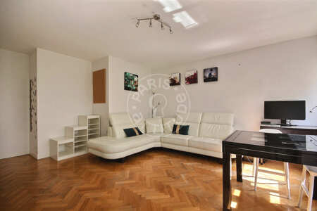 Sala Apartamento mobilado - 72m²  - 2 quartos - Courbevoie
