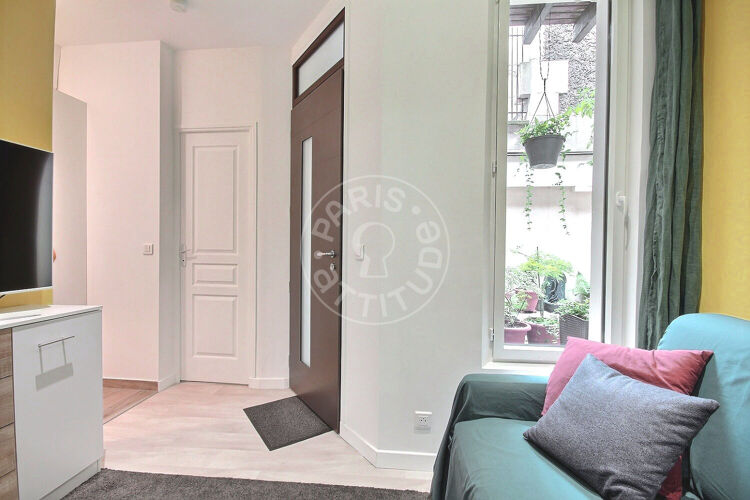 Living room - Furnished studio alcove - Paris 75017 - 14383