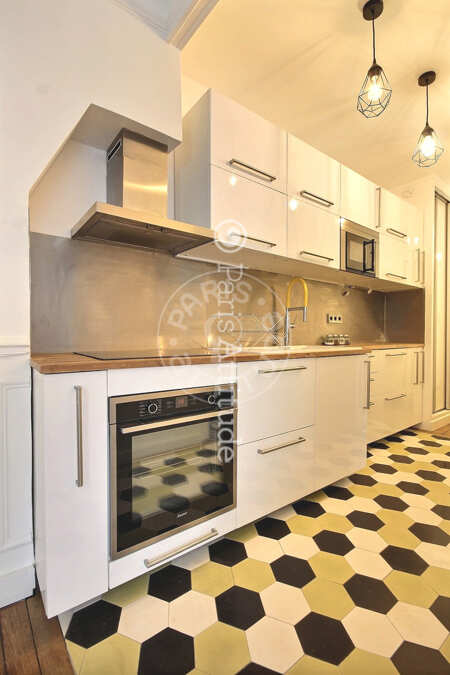 Cozinha Apartamento mobilado - 46m²  - 1 quarto - Charonne - Paris