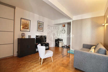 Living room Furnished apartment - 43m²  - 1 bedroom - Plaisance / Pernety - Paris