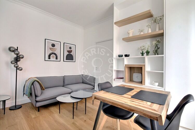 Living room - Furnished 1 bedroom - Paris 75015 - 14401