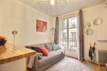 Living room Furnished apartment - 27m²  - 1 bedroom - Oberkampf - Paris