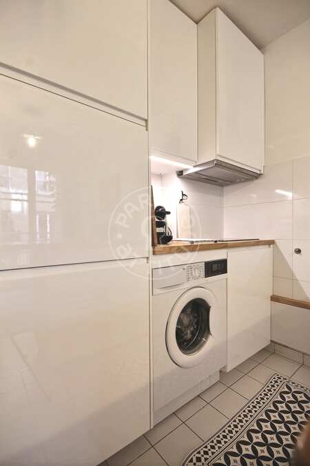 Kitchen Furnished apartment - 27m²  - 1 bedroom - Oberkampf - Paris