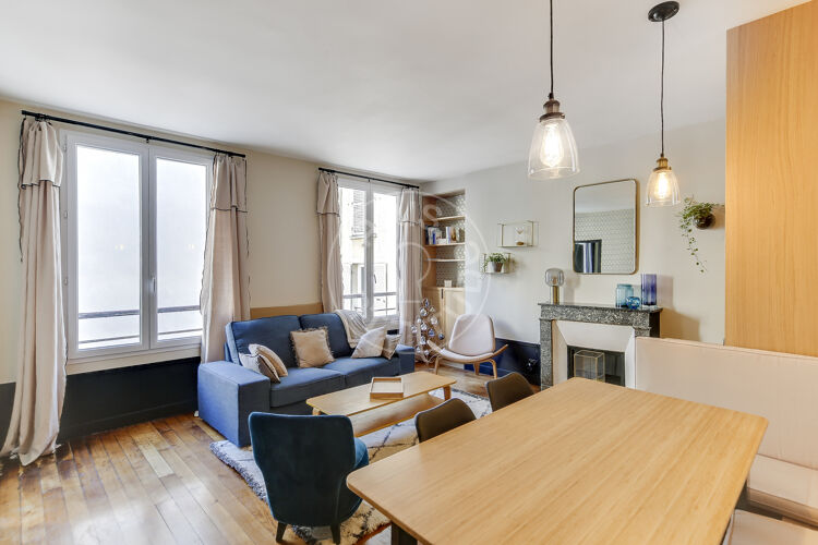 Living room - Furnished 1 bedroom - Paris 75011 - 14410