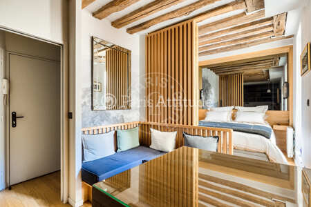 Salon Studio meublé - 21m²  - Saint-Germain - Paris