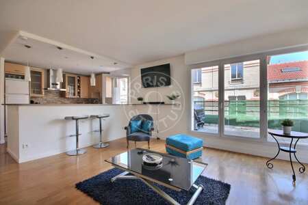 Salon Appartement meublé - 98m²  - 3 chambres - Suresnes