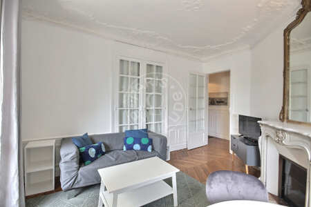 Living room Furnished apartment - 58m²  - 2 bedrooms - Pasteur - Paris