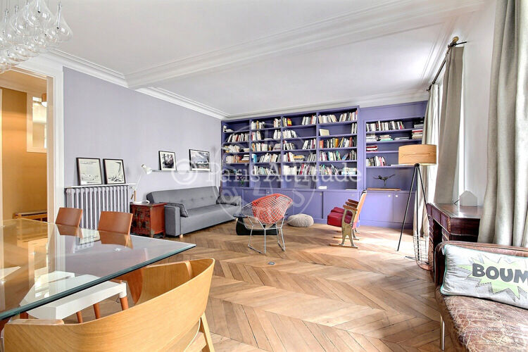 Living room - Furnished 2 bedrooms - Paris 75008 - 14441