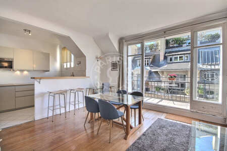 Salon Appartement meublé - 67m²  - 1 chambre - Trocadéro - Paris