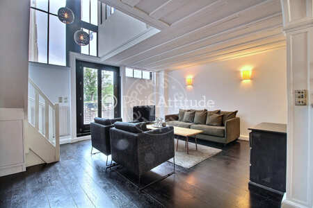 Salon Duplex meublé - 75m²  - 2 chambres - Porte Maillot / Palais des Congrès - Paris