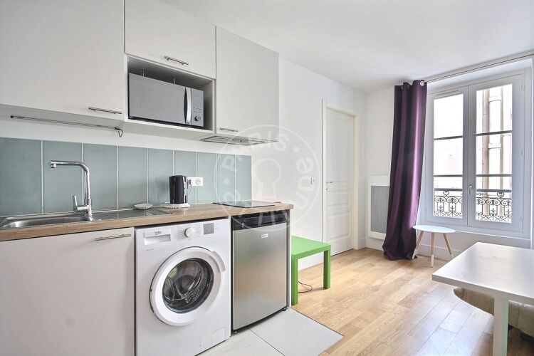 Living room - Furnished 1 bedroom - Paris 75015 - 14456