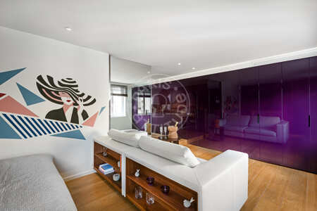 Salón Estudio amueblado - 37m²  - Poissonnière - París