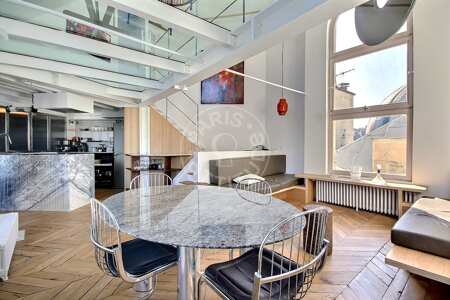 Salon Appartement meublé - 52m²  - 1 chambre - Pyramides / Palais Royal - Paris