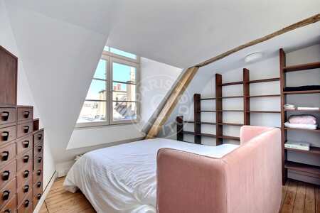 Chambre Appartement meublé - 52m²  - 1 chambre - Pyramides / Palais Royal - Paris