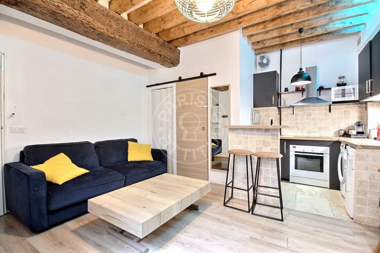 Salotto - Monolocale arredato - Parigi 75003 - 14484