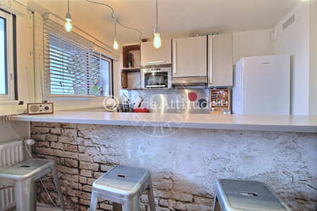 Cozinha Apartamento mobilado - 70m² - 2 quartos - Plaisance / Pernety - Paris