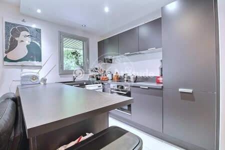 Kitchen Furnished apartment - 60m²  - 1 bedroom - Boulogne-Billancourt