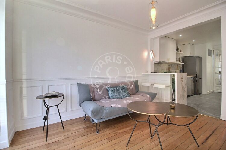 Living room - Furnished 1 bedroom - Paris 75011 - 14488
