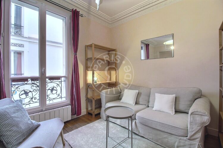 Living room - Furnished 1 bedroom - Paris 75017 - 14491